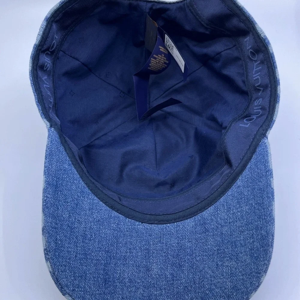 New Condition: Louis Vuitton x Yayoi Kusama Denim Cap with Dot Pattern - Picture 5 of 16